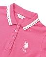 U.S. Polo Assn. Kids Girls Solid Fit And Flare Polo Dress