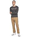 Flying Machine Long Sleeve Round Neck T-Shirt