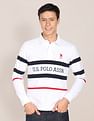 U.S. Polo Assn. Long Sleeve Horizontal Stripe Polo Shirt