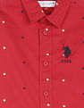 U.S. Polo Assn. Kids Boys Pure Cotton Graphic Print Shirt