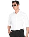 Calvin Klein Men White Slim Fit Self Design Formal Shirt