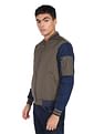 Flying Machine Stand Collar Colour Block Bomber Jacket