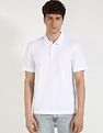 Calvin Klein Jeans Self Design Regular-Fit Polyester Polo T-Shirt
