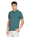 Flying Machine Abstract Print Polo Shirt