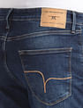 Flying Machine Mid Rise Slash Slim Tapered Jeans