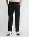 Arrow Sports Mid Rise Solid Trousers