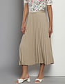 Tommy Hilfiger Fluid Twill Pleated Midi Skirt