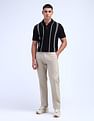 Flying Machine Vertical Striped Regular Polo Shirt