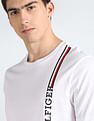 Tommy Hilfiger Logo Vertical Stripe Cotton T-Shirt