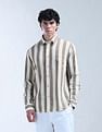 Flying Machine Vertical Striped Color Of Home Shirt