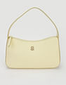 Tommy Hilfiger Solid Yellow PU Hand Bags