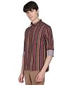 Flying Machine Vertical Stripe Cotton Shirt
