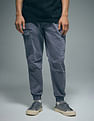 Flying Machine Mid Rise Solid Cargo Joggers