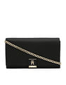 Tommy Hilfiger Solid Black Pu Sling Bag