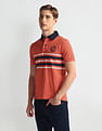 U.S. Polo Assn. Denim Co. Ribbed Collar Stripe Polo Shirt