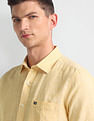 Arrow Sports Linen Blend Heathered Shirt