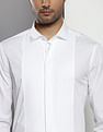 Tommy Hilfiger Pleated Front Slim Tuxedo Shirt