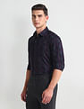 Arrow Textured Check Cutaway Collar Shirt