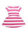 U.S. Polo Assn. Kids Girls Striped Fit And Flare Dress