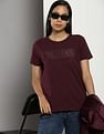 Calvin Klein Crew Neck Embossed Logo Top
