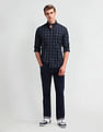 Arrow Sport Pure Cotton Grid Tattersall Checked Shirt