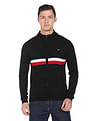 Arrow Sports Contrast Stripe Acrylic Sweater