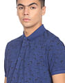 Flying Machine All Over Floral Print Cotton Polo Shirt