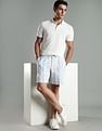 Tommy Hilfiger Regular Fit Striped Mid Rise Shorts