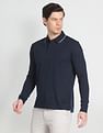 Arrow Long Sleeve Patterned Knit Polo Shirt