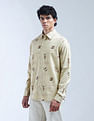 Flying Machine Floral Printed Color Of Home Shirt