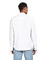 Flying Machine Cotton Linen Solid Casual Shirt