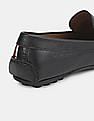 U.S. Polo Assn. Men Black Penny Strap Textured Zade Loafers