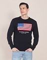 U.S. Polo Assn. Crew Neck Patterned Knit Cotton Sweater