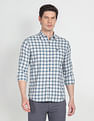 Arrow Sports Point Collar Tartan Check Casual Shirt