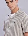 Tommy Hilfiger Striped Regular Fit Plain Woven Shirt