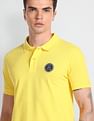 Flying Machine Appliqued Pique Polo Shirt