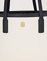 Tommy Hilfiger Solid Blue Pu Tote Bag
