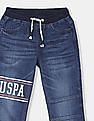 U.S. Polo Assn. Kids Boys Blue Stone Wash Jogger Jeans