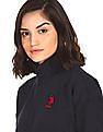U.S. Polo Assn. Women High Neck Zip Up Sweatshirt