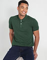 Flying Machine Short Sleeve Solid Polo Shirt