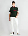 Arrow Sports Contrast Collar Striped Polo Shirt