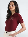 Tommy Hilfiger Sequin Crest Cotton Polo Shirt