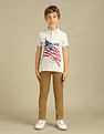 U.S. Polo Assn. Kids Boys Brand Printed Regular Fit Polo Shirt