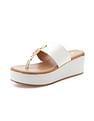 U.S. Polo Assn. Women Toe Separator Alessia Wedge Sandals