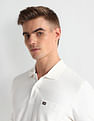Arrow Sports Patch Pocket Horizontal Stripe Polo Shirt