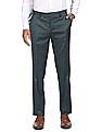 AD by Arvind Tailored Regular Fit Patterned Three Piece Suit