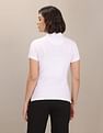 U.S. Polo Assn. Women Brand Logo Solid Pique Polo Shirt