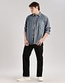 Calvin Klein Jeans Solid Relaxed-Fit Denim Woven Shirt