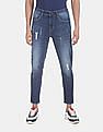 Flying Machine Mankle Slim Fit Ripped Stone Wash Jeans