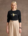 U.S. Polo Assn. Women Drop Shoulder Embroidered Cotton T-Shirt